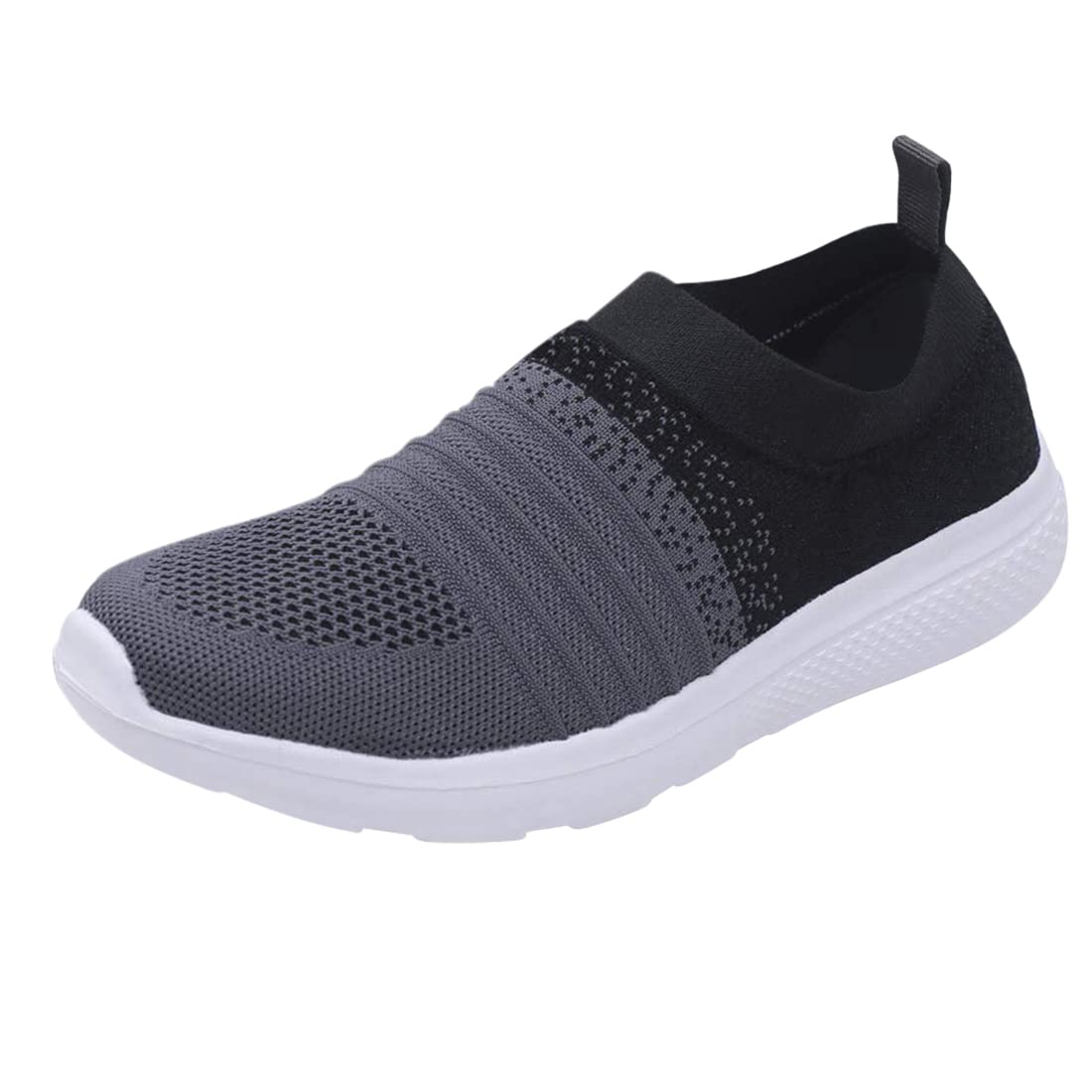 Keneye® Womens Sara02 Lightweight Athleisure Knitted Active Wear Slip-On Sneaker Shoes for Sports,Running,Walking,Gym & All Day Casual wear Black Grey (B0BCCK8PND) Amazon Price History, Amazon Price Tracker