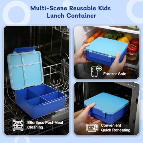 Image of Kids Lunch Box with Lunch Bag Bento(Blue)