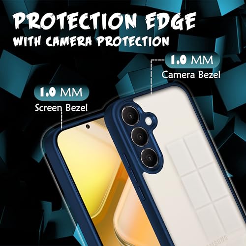 Image of V-TAN Back Cover for Samsung S24 Compatible Case, Transparent Clear, TPU, Camera Protective Shockproof Cover (Blue)