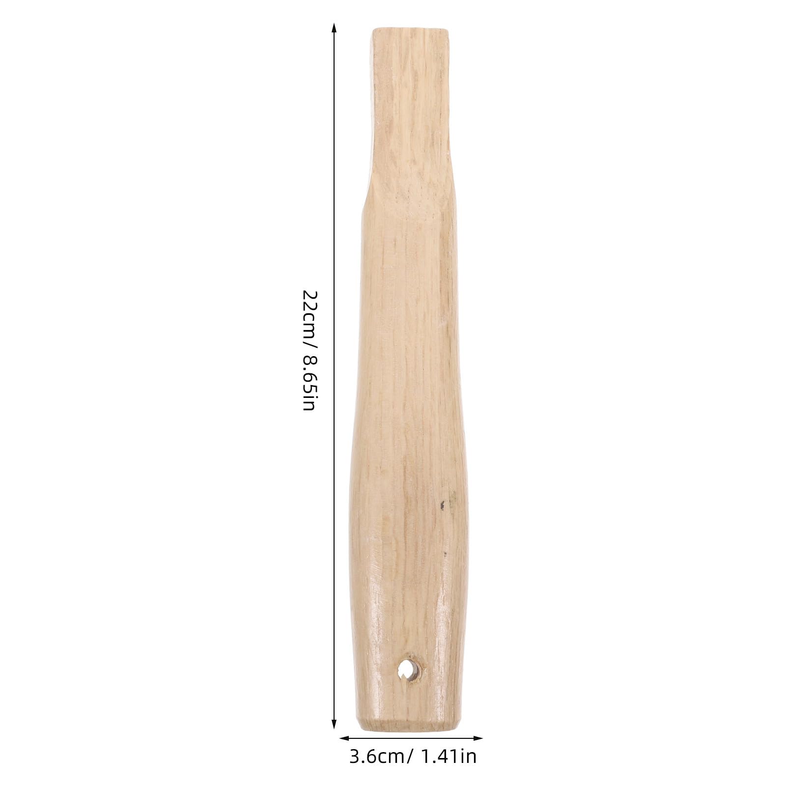 TEHAUX Wooden Hammer Handle Replacement 8.66 Inch Shockproof Grip with Square Hole for Household Repair and Woodworking Mallets - Image 4