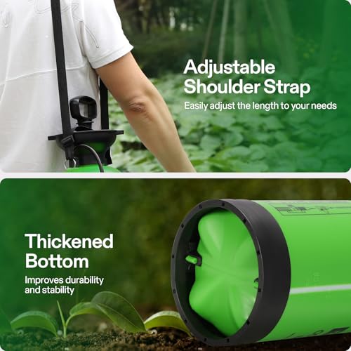 Image of VIVOSUN 1.35-Gallon Pump Sprayer, Pressurized Lawn & Garden Sprayer with Adjustable Shoulder Strap, for Plants Spraying, Garden Watering and Household Cleaning