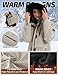 Voqeen Winterjacke Damen Wasserdicht Skijacke Fleece Schnee Skianzug Winddicht Atmungsaktiv Verdickt Skimantel mit Abnehmbarer für Damen