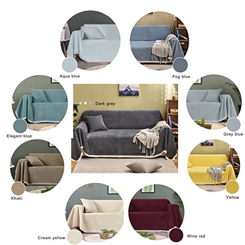 Housse de canapé d'angle anti-rayures pour chat bleu - 6