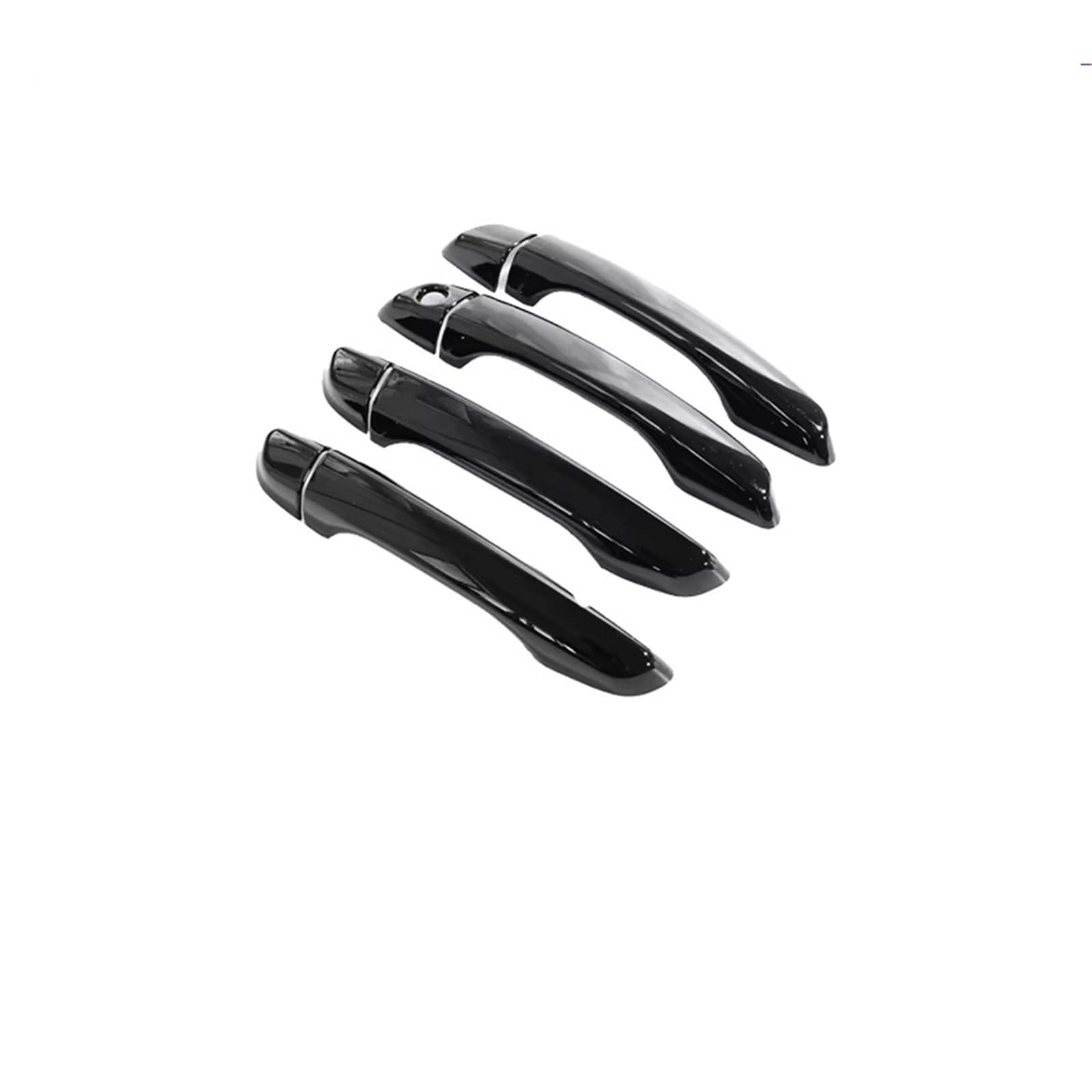 Cfdekoib Gloss Black Exterior Door Handle Cover Car Exterior Door Handle Cover Compatible With Peugeot 208 For P21 2020-2023 Car Door Handle Cap Cover Frame Trim Plus Set