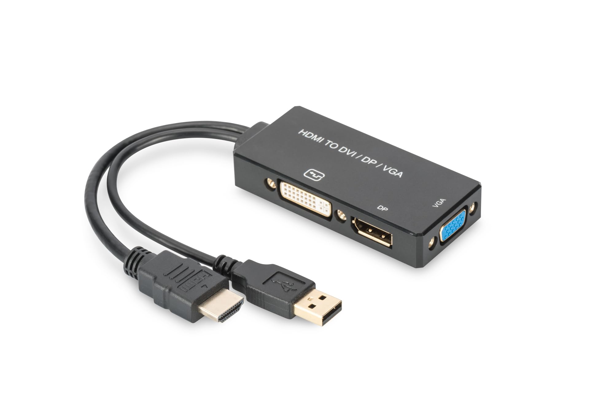 Assmann Videokonverter HDMI DVI DisplayPort VGA Schwarz