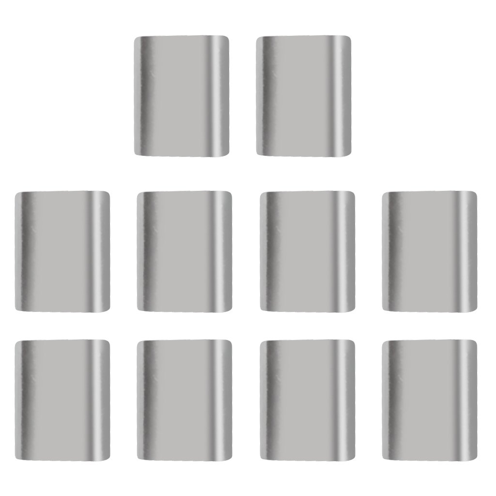 10 Piece Aluminium Steel Wire Rope Cable Ferrules Crimping Loop Sleeves 6 mm