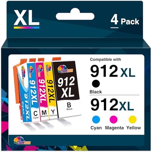 912XL Ink Cartridges Multipack Replacement for HP 912 ink cartridges