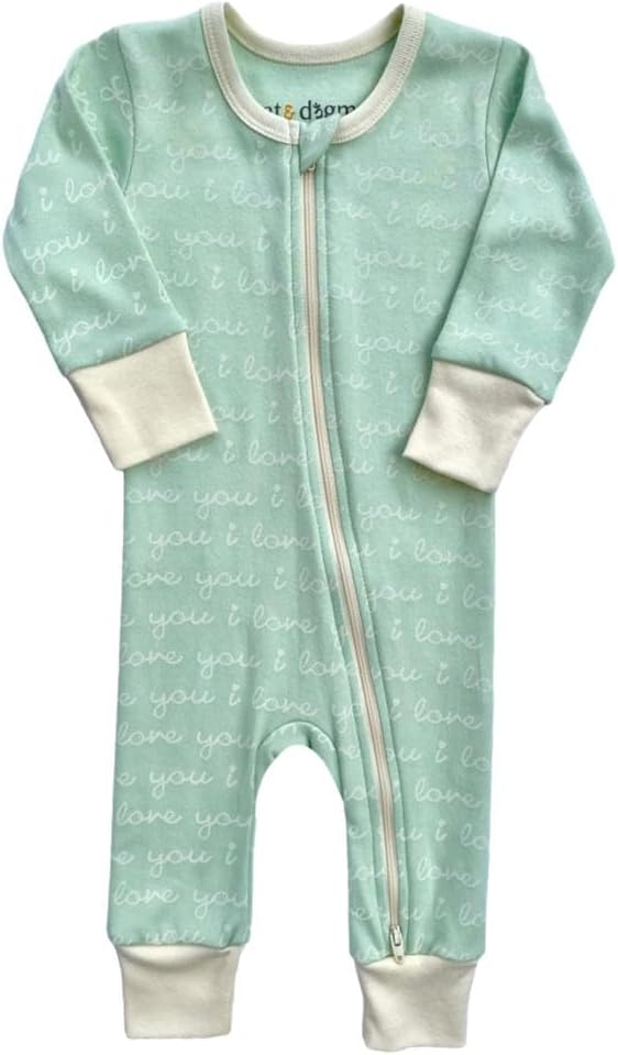Cat & Dogma Organic Cotton Zippy Playsuit for Babies and Infants, Unisex, 0-3 Months to 18-24 Months