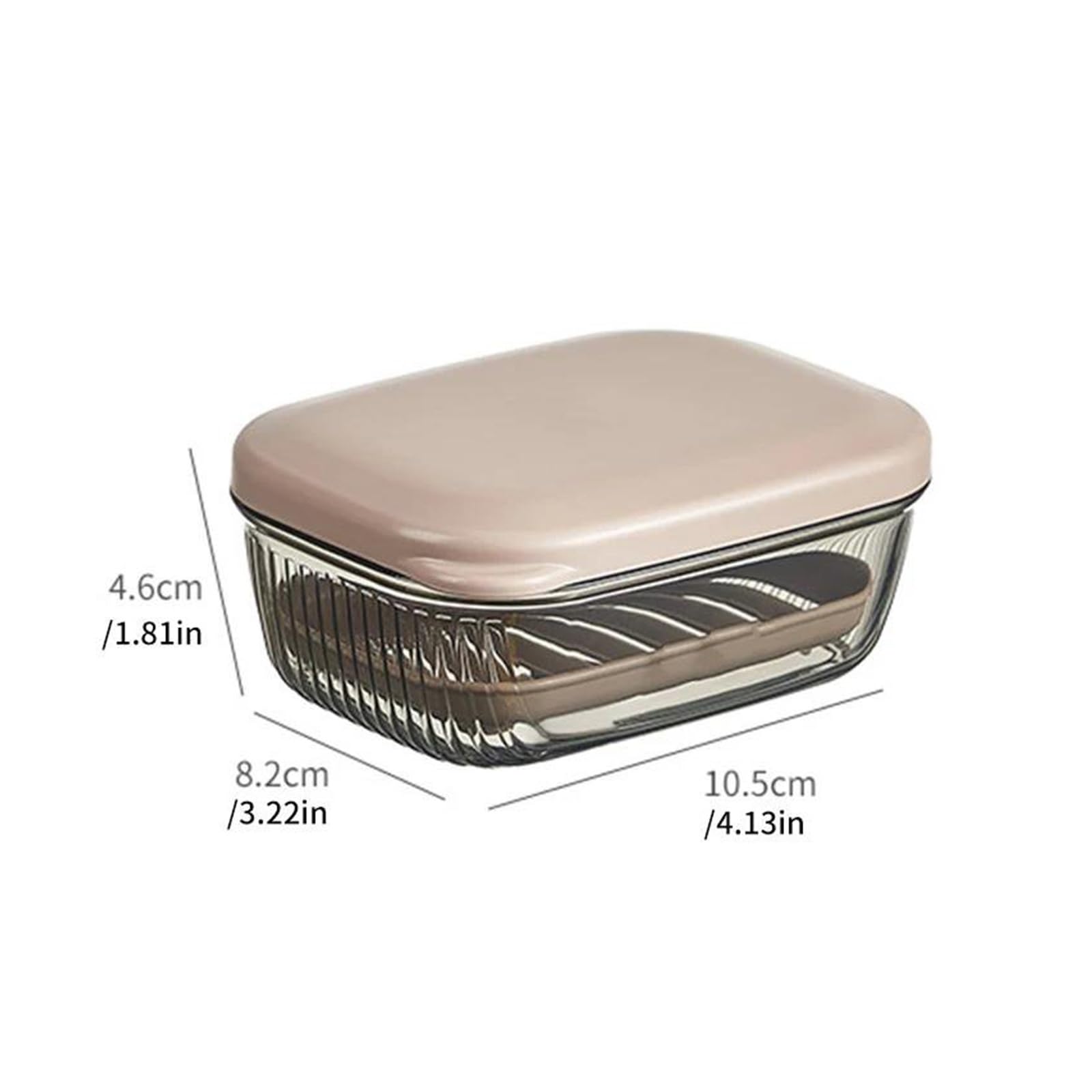 Jabonera con Drenaje Tipo Concha Simple, jabonera para Dormitorio, baño, con Tapa, Transparente