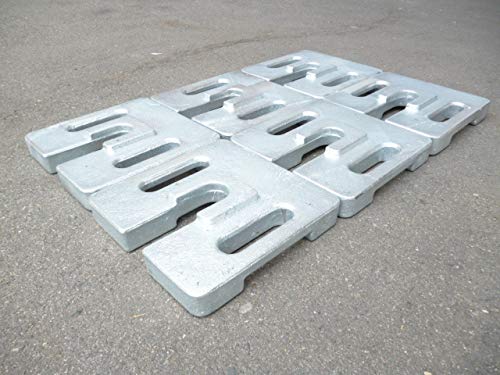 Amazon | 野坂商事 テントウエイト 10kg メッキ品（塗装品と違い半永久的にサビません） 角型 6個 10003 | 野坂商事 |  ペグ・ステーク