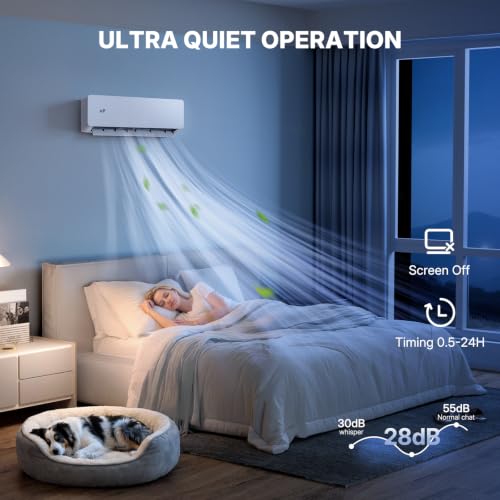 Image of Upstreman 24000 BTU Mini Split AC Heating System, 20 SEER2 230V Mini Split Air Conditioner, Pre-Charged Heat Pump Ductless Inverter System, Up to 1500 Sq.Ft, WiFi Control, with Mounting Bracket