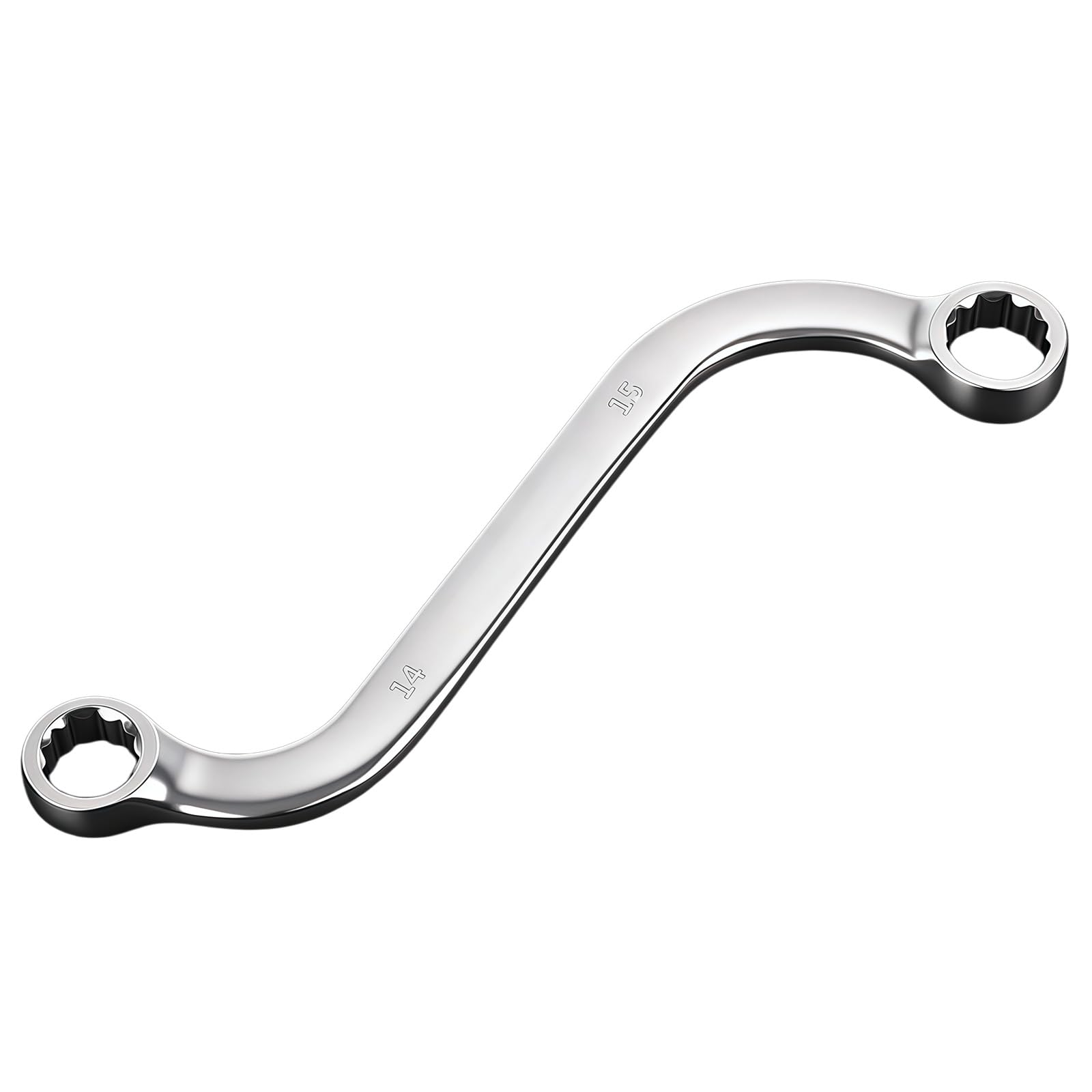 Fromceo 14 15Mm Professional S Shape Double Ended Offset Box Wrench With Antislip Design For Mechanics And Ideal For Tight Space Double Head Tool
