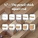 Wood Square Dowel Rods, 1/4-inch x 24, Pack of 25 Wooden Craft Sticks for Crafts and Woodworking, by Woodpeckers