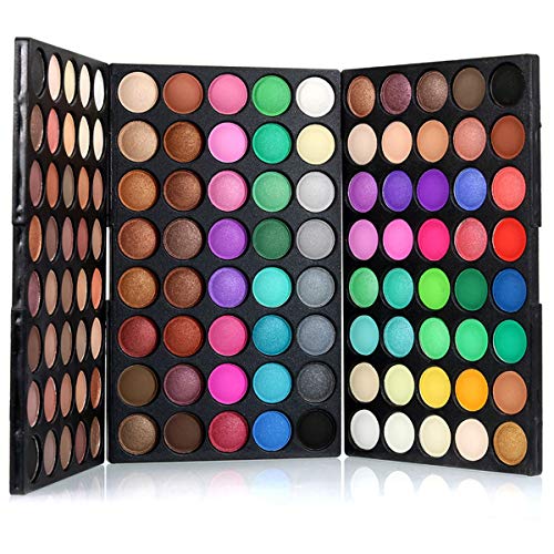 Pure Vie Professional Highlight Eyeshadow Palette Makeup Contouring Kit - 120 Colors Highly Pigmented Nudes Warm Natural Matte Shimmer Cosmetic Eye Shadows Pallet Powder Palette - Holiday Gift Set