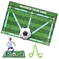 Fußballmatte, 60x90cm Fussball Matte Ballkontrolle, Fußball Schritt Trainingsmatte, Fussball Trainingszubehör, Ballkontrolle Trainingsmatte, rutschfeste Fussballmatte Training