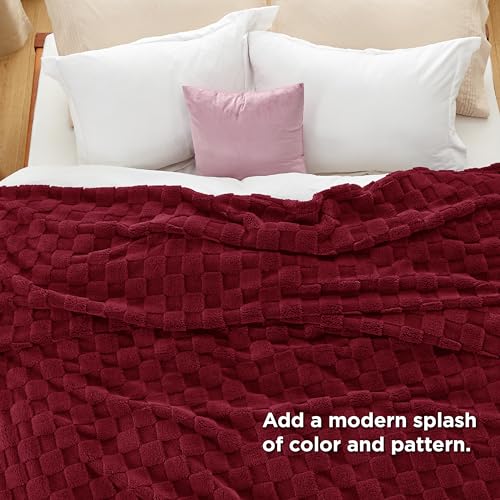 Bedsure GentleSoft King Size Blanket for Bed - Super Soft Cozy Blankets for Women Men Girls, Large Fuzzy Fleece Throw for Bedroom Decor, Red,108x90 Inches
