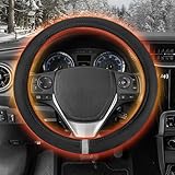 Heated Steering Wheel Cover - Steering Wheel Heater, USB Rechargeable Heated Steering Wheel Warmer, Fits Wheels 14.5-15.5' for Car Truck Van SUV