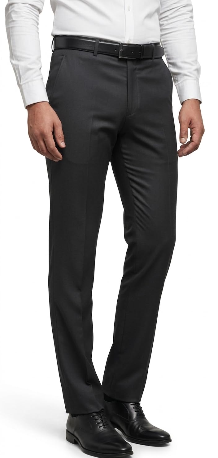 Premium Slim-Fit Lycra Trousers for Men – Stretchable Formal Pants with Modern Tailored Fit | Comfortable Office & Casual Wear Bottoms-picture-54
