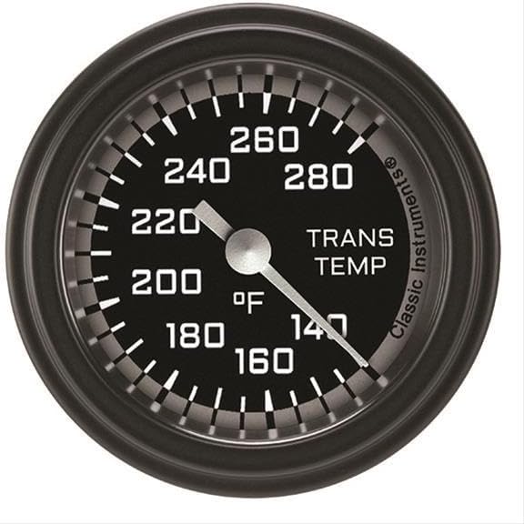 Classic Instruments AX127GBLF AutoCross Gray 2-1/8" Transmission Temperature Gauge