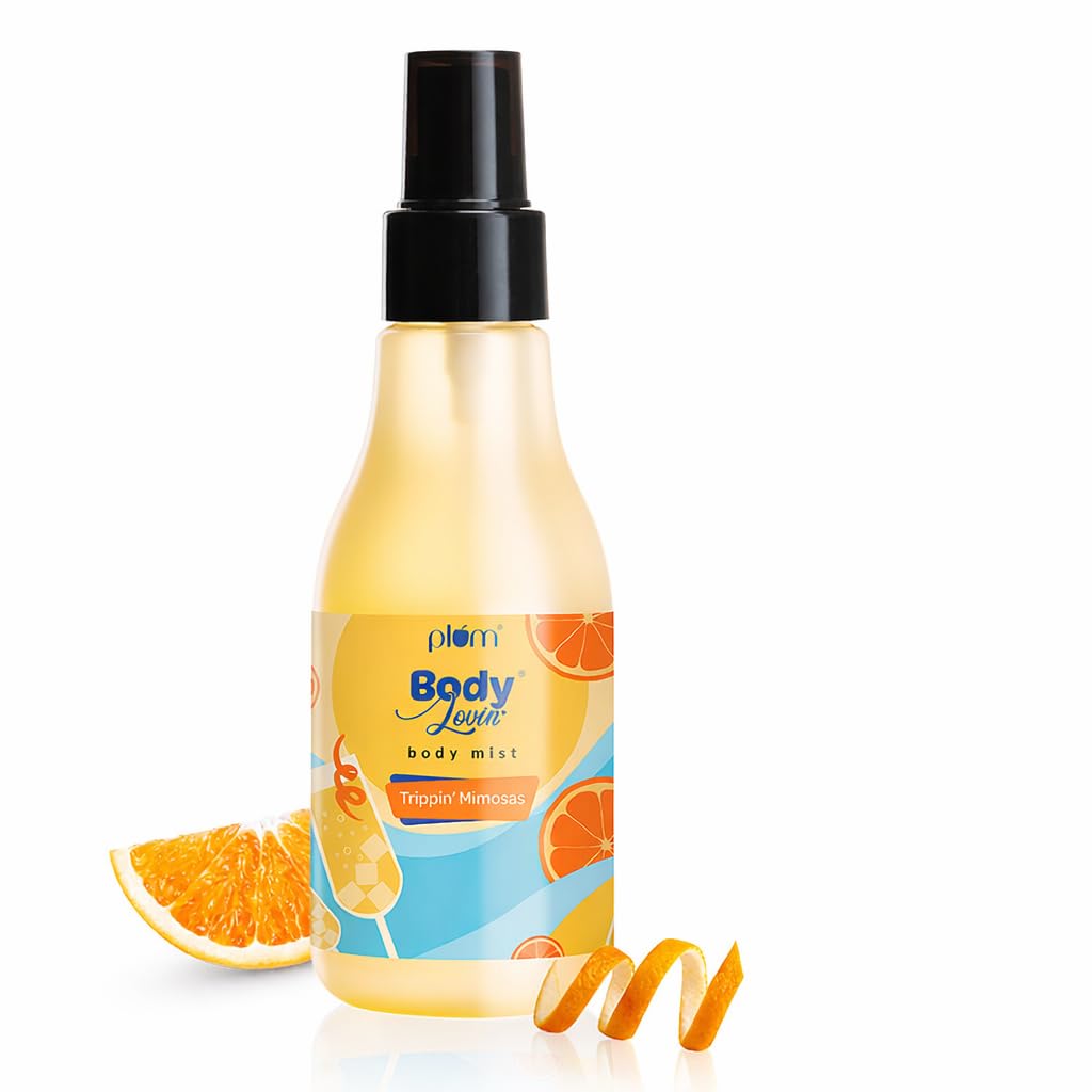 Plum BodyLovin' Trippin' Mimosas Body Mist | Long Lasting Citrus Fragrance For Women & Men With Grapefruit, Red Berries & Musk | High On Fun | Travel-Friendly Perfume Body Spray 150 ml-image-34