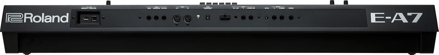 Rear panel of the Roland E-A7 showing various input and output jacks