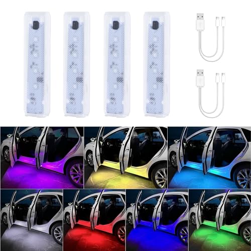 CARFIB Car LED Door Lights Projector 7 Color Wireless...