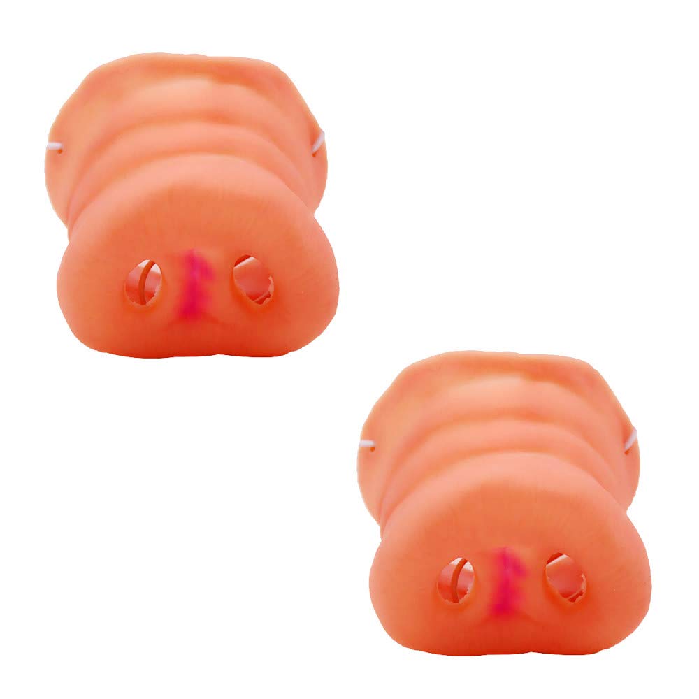 Soochat Pig Nose Snout Accessories with Elastic Band Pig Costume Party Favor Mask for Halloween Props Tricks Toy