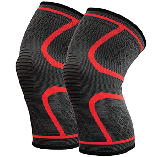 Image of Meditouch Knee Cap Support Brace Compression Sleeve for Men & Women / Meniscus Tear type ACL Arthritis Joint Pain Relief Walking Running Gym Cycling Sports Jogging Workout (XL, 2)