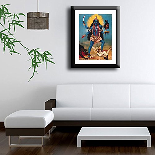 Image of Tallenge - Kali - Raja Ravi Varma Mythology Collection - Large Digital Print - Framed (22 x 30 inches)