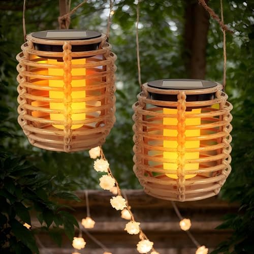Luces solares para césped en pack de 2 linternas impermeables para decoración exterior 3