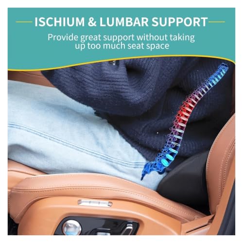 Cojín de asiento de coche y almohada de cintura para viajes largos sin fatiga lumbar 4