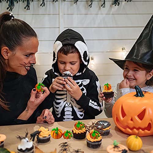 Actvty 3D Pumpkin Silicone Molds, 6 Pcs Half A Pumpkin Chocolate Candy Fondant Mold For Halloween Thanksgiving Fall Baking, Cake Decoration, Soap Candle Clay Resin Casting #TOP6