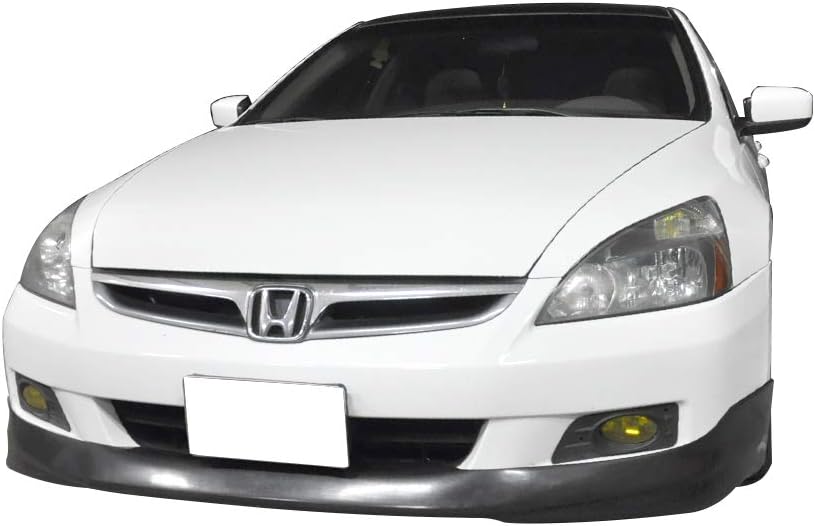 FREEMOTOR802 Front Bumper Lip Splitter Compatible with 2006-2007 Honda Accord Sedan | JDM HFP Style Unpainted Black PU 1PC Air Dam Chin Spoiler Underbody Front Lip Spoiler Lower Guard Protector