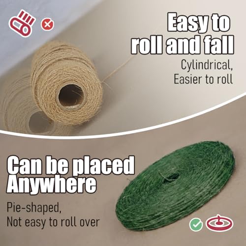 Image of SMART&CASUAL 2mm Natural Jute Twine String Thin for Craft Plant Garden Gift Wrapping Christmas Handmade Art Decoration Packing String Home Art Decoration (Olive) (328 Ft (100M))