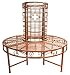 Produktbild Garden Pleasure 950251 Baumbank aus Metall, pulverbeschichtet in bronzefarbener Rostoptik, rund
