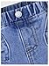WDIRARA Toddler Girl's Bow Wide Leg Jeans Elastic High Waisted Denim Pants Medium Wash 4Y