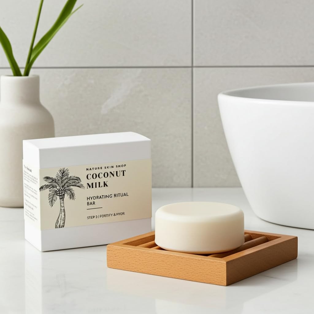 Coconut Milk Solid Bar Conditioner, Natural, Sulfate Free, Eco-Friendly, Plastic Free, All Hair Types including frizzy hair, Cruelty-Free & Vegan 4 ounces