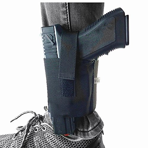 Concealed Gun Holster Tactical Ankle Pistol Holster Drop Leg Universal Use Elastic Wrap Adjustable for Glock 1911 USP M92 P220 22s 25s 380s 9mms 40s and 45s (Pack of 1)