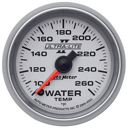 Image of Auto Meter 4955 Ultra-Lite II 2-1 /16 inch 100-260 F Full Sweep Electric Water Temperature Gauge