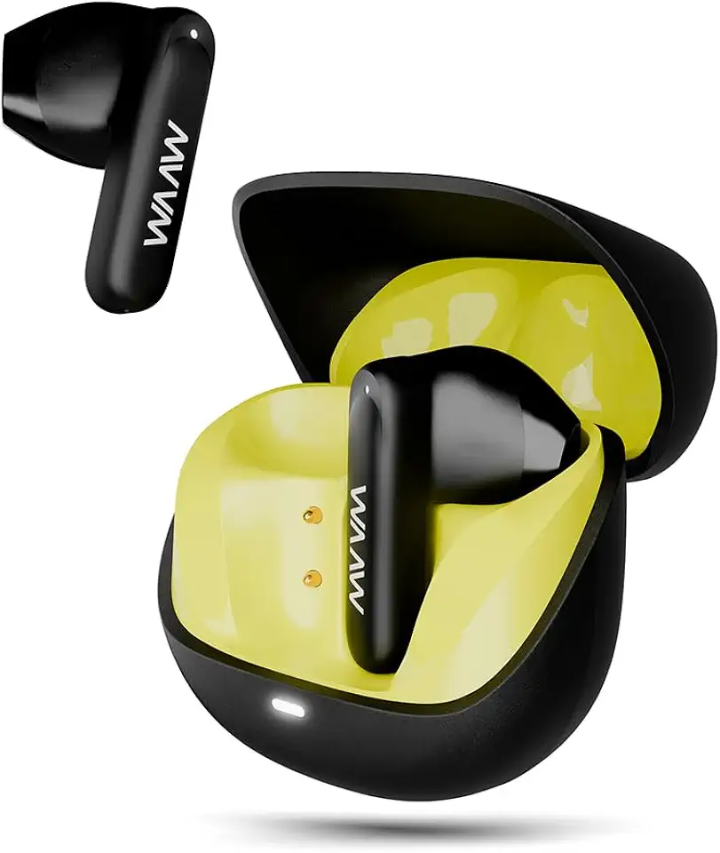 WAAW MOB 210 Fone Sem Fio 22h IPX4 Design Confortável Sem Borrachinha Microfone Integrado