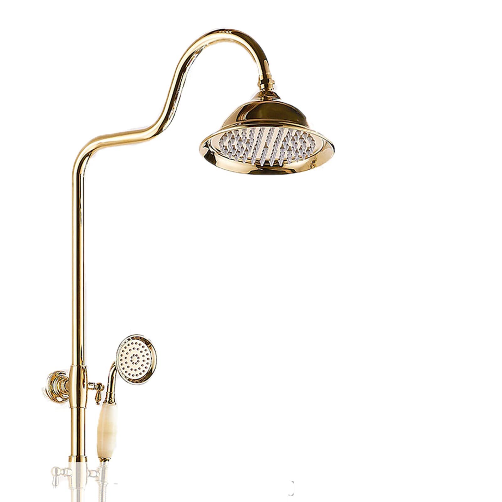 Douche en jade antique pour baignoire rétro et moment de détente thermale à la maison