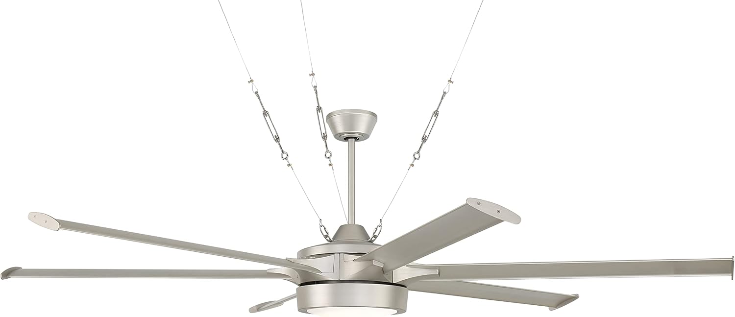 Craftmade 78" Prost Indoor/Outdoor Painted Nickel Finish Ceiling Fan, LED Light Kit (Optional), Remote Control Included, Smart WiFi Enabled w/Voice Activation, works with Alexa & Smart Home Devices