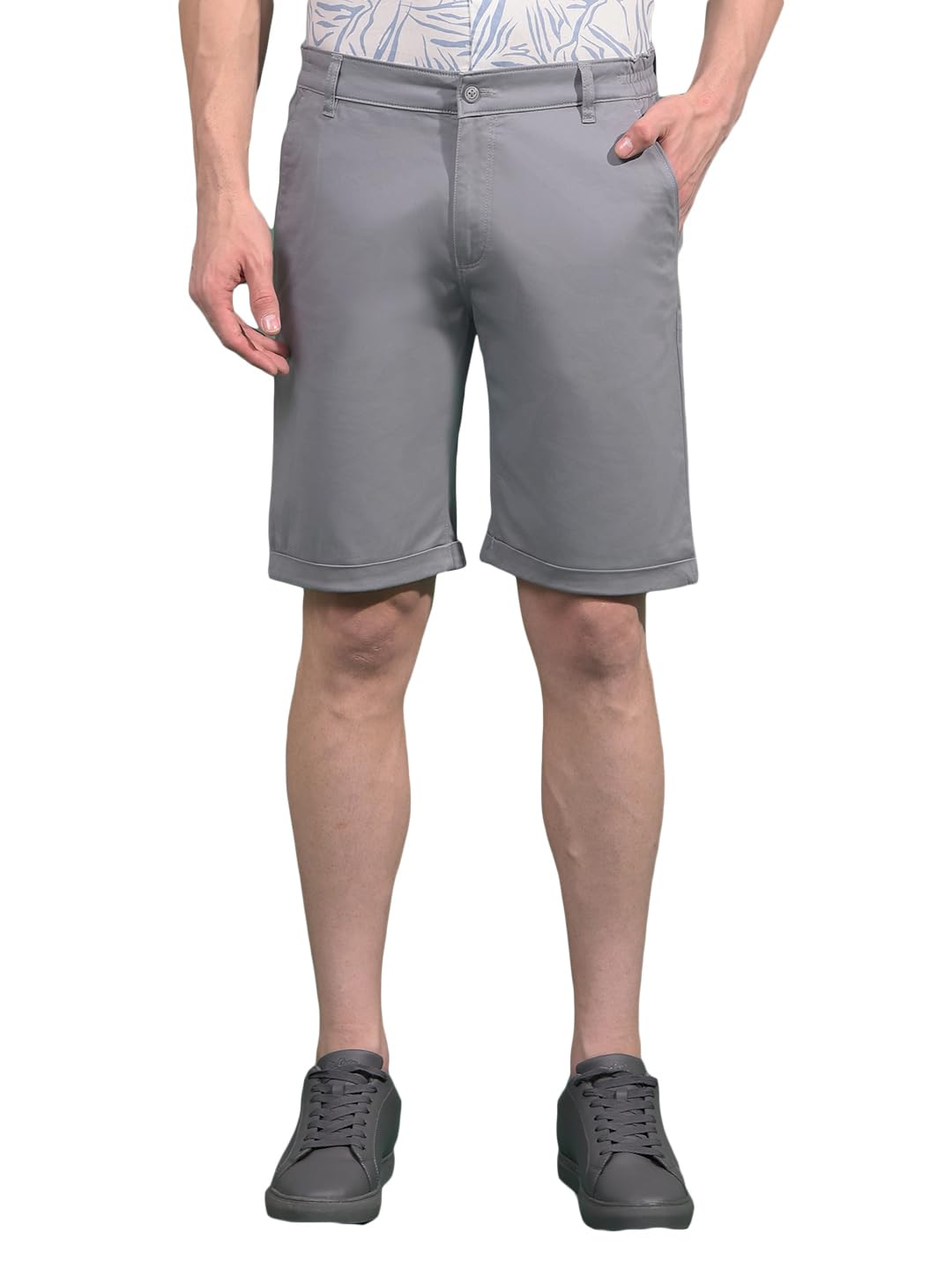 Men's Blue Cotton Shorts-image-17