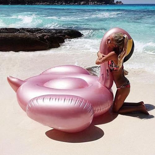 Image of Jasonwell Giant Inflatable Flamingo Swan Pegasus Pool Float Summer Beach Swimming Pool Floatie Lounge Floating Raft Outdoor Party Decorations Toys for Adults