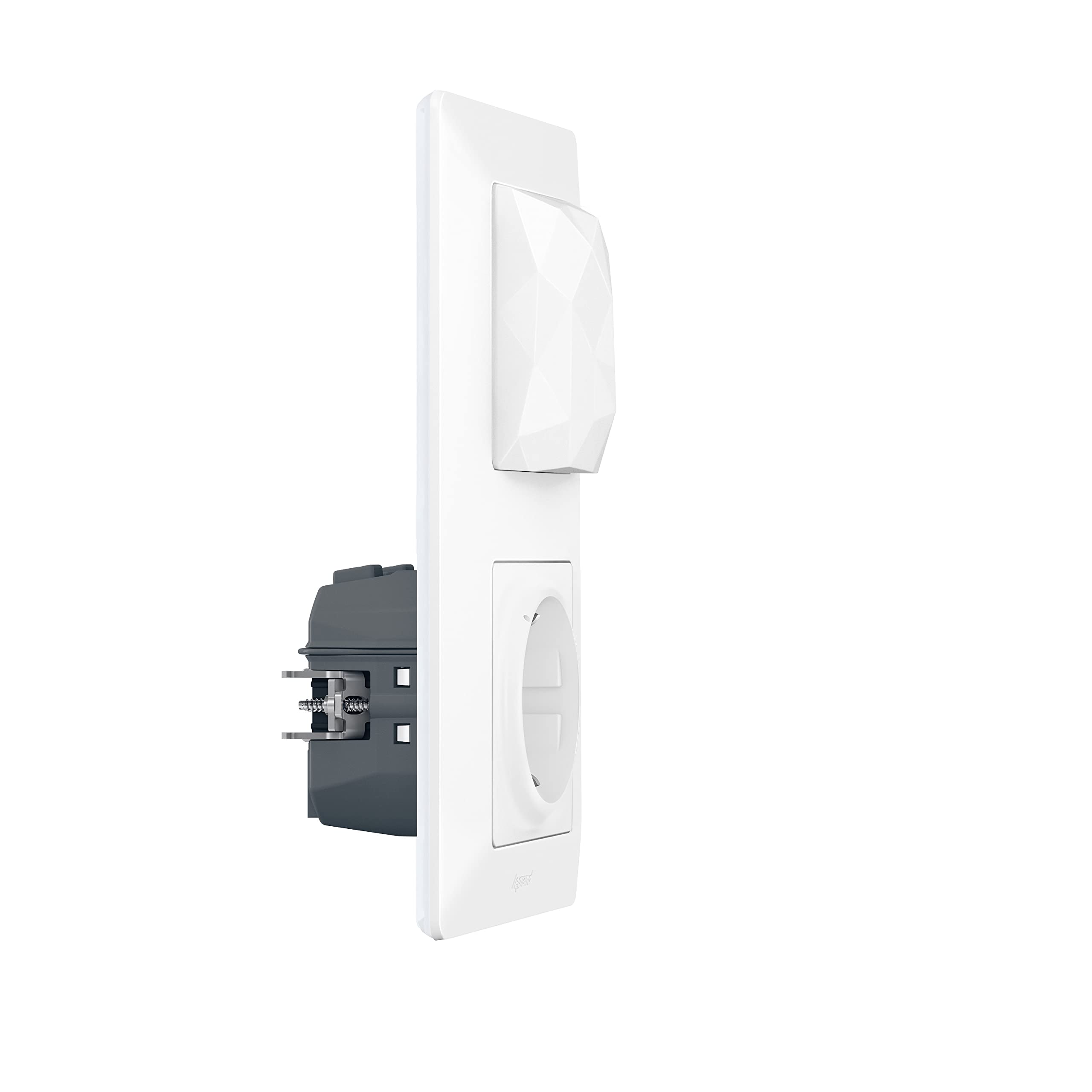 LEGRAND, Valena Life with Netatmo Starterpaket, Funk-Gateway m. schaltbarer Steckdose 16A (3680 W) & Master-Switch "Kommen/Gehen", lokale Steuerung/per App/per Sprachbefehl (Alexa, Siri,..), 752196