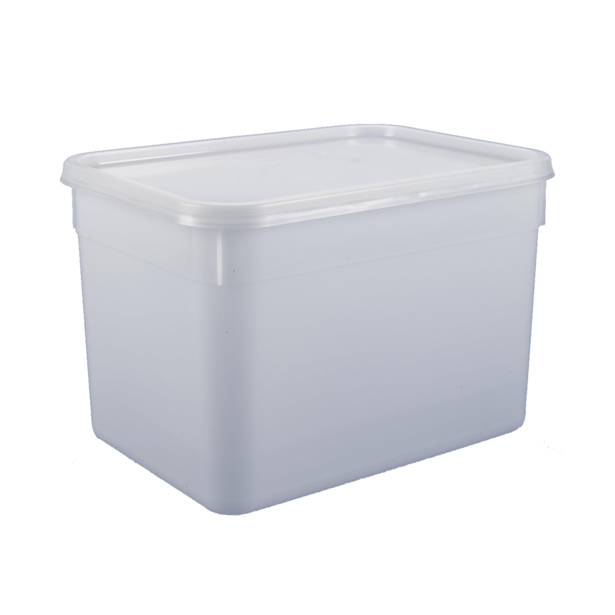 CaterCo 4L Plastic Ice Cream Food Storage Containers with Lids - 20 Pack - BPA-Free, Leakproof, Freezer & Microwave Safe Storage Tubs for Catering & Bulk Storage (4L Containers with Lids - 20 Pack)