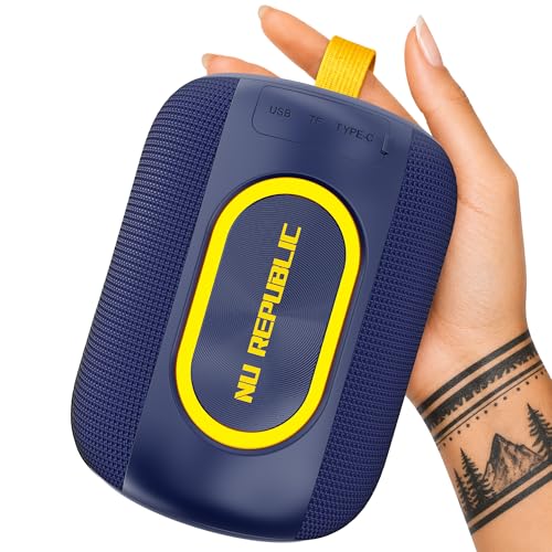 Image of Nu Republic SonicPop 2000 Portable Bluetooth Speaker | 16W Loud Sound, XBASS Deep Bass, RGB Lights, 66mm Driver, TWS Pairing, BT 5.4, Multi-Port, 6 Hrs Playtime, Carry Strap (Blue)