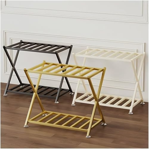 Portaequipajes plegable con estante de cincha para almacenamiento de noche y uso de viaje