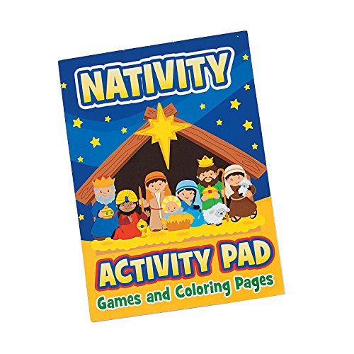 Fun Express - Nativity Activity Book W/ Stickers for Christmas - Stationery - Activity Books - Activity Books - Christmas - 24 Pieces
