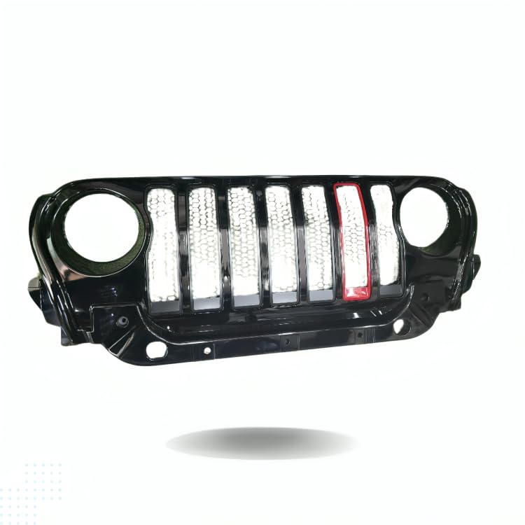 SHIVAM SHUBHAM Front Grille for Thar, Black with Single Red Slot-image-13